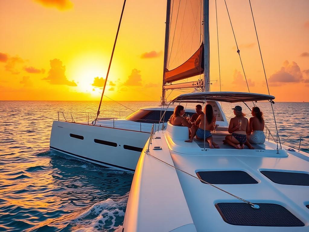 Sunset catamaran cruise
