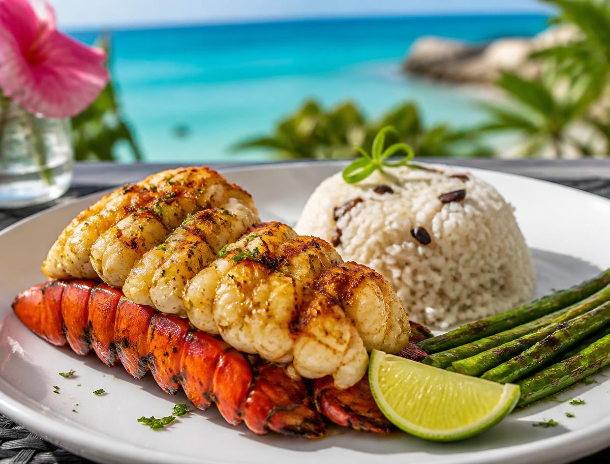 Grilled Caribbean lobster